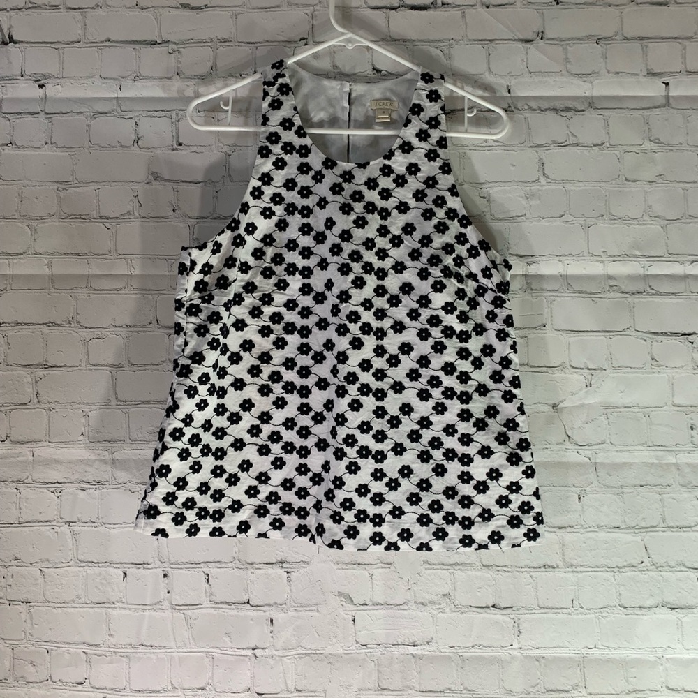 J. Crew Factory Flower Embroidered Racerback Tank